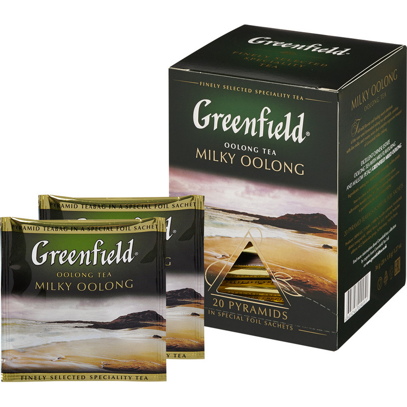 Чай Greenfield Milky Oolong зел. пирамидки фольгир. 20 пак/уп 0905-08 Чай Greenfield Milky Oolong зел. пирамидки фольгир. 20 пак/уп 0905-08