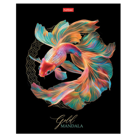 Тетрадь А5, 96 л., HATBER, скоба, клетка, матовая ламинация, 3D-фольга, Тетрадь А5, 96 л., HATBER, скоба, клетка, матовая ламинация, 3D-фольга,