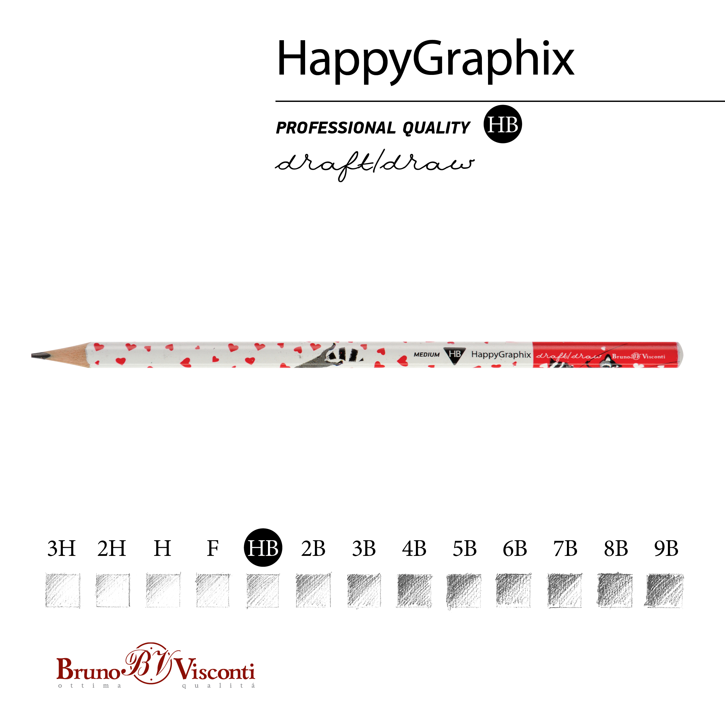 КАРАНДАШ ЧЕРНОГРАФИТОВЫЙ "HappyGraphix" ЕНОТ НА КАЧЕЛЯХ НВ