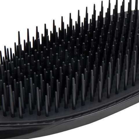 Расческа для волос массажная 22,5х6,5 см, чёрная + щетка для чистки В ПОДАРОК,