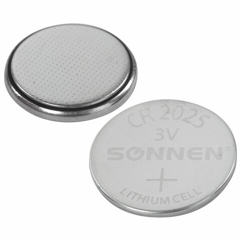 Батарейки литиевые SONNEN Lithium CR2025, "таблетки, дисковые, Батарейки литиевые SONNEN Lithium CR2025, "таблетки, дисковые,
