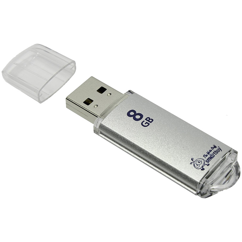 Память Smart Buy USB Flash 8GB V-Cut серебристый (металл.корпус): SB8GBVC-S Память Smart Buy USB Flash 8GB V-Cut серебристый (металл.корпус): SB8GBVC-S