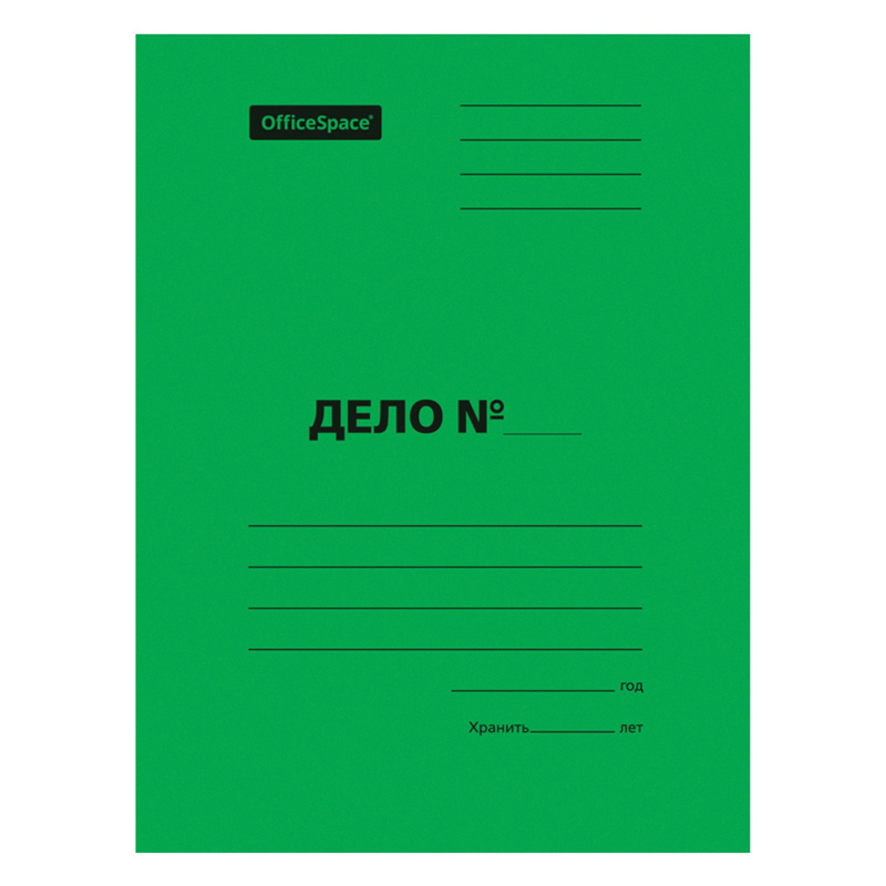Скоросшиватель "Дело", картон мелованный, 300 г/м2, зеленый, пробитый: Скоросшиватель "Дело", картон мелованный, 300 г/м2, зеленый, пробитый: