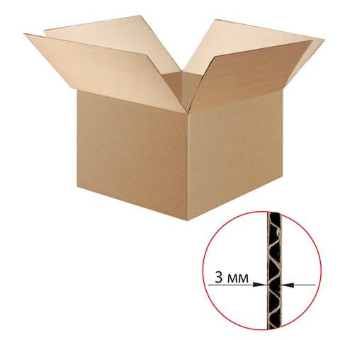 Гофрокороб, длина 400 мм х ширина 300 мм х высота 200 мм, марка Т22, профиль В,