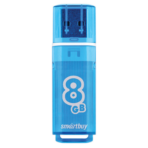 Флеш-диск 8 GB, SMARTBUY Glossy, USB 2.0, синий, SB8GBGS-B Флеш-диск 8 GB, SMARTBUY Glossy, USB 2.0, синий, SB8GBGS-B