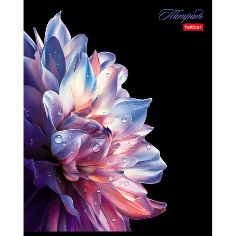Тетрадь А5, 96 л., HATBER, скоба, клетка, soft-touch ламинация, 3D-лак, Тетрадь А5, 96 л., HATBER, скоба, клетка, soft-touch ламинация, 3D-лак,