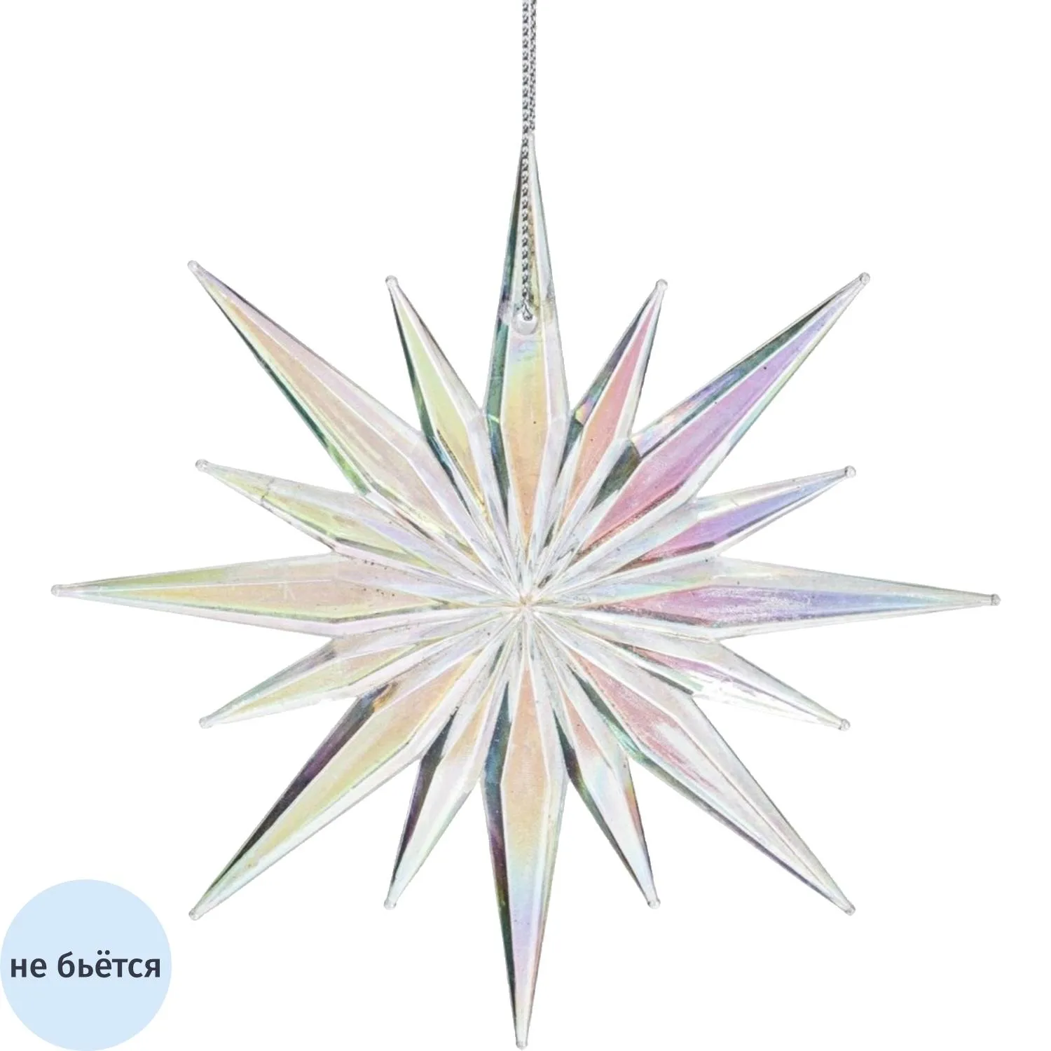 Украшение новогоднее Снежинка, L12 W0,4 H12 см 792338 Украшение новогоднее Снежинка, L12 W0,4 H12 см 792338