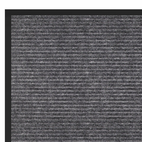 Коврик придверный 80х120 см, СЕРЫЙ, влаго-грязезащитный, 450 г/м2, ребристый,