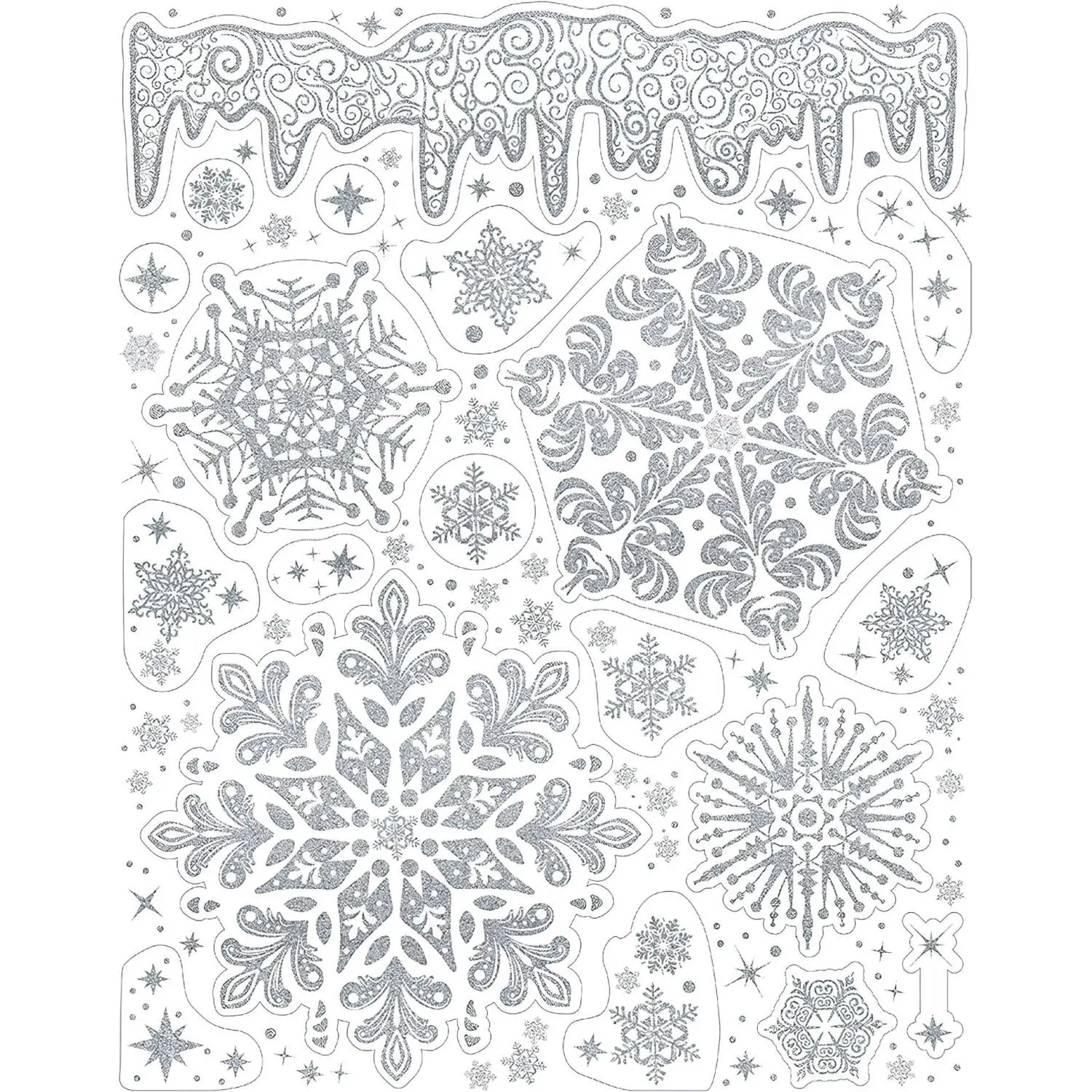 Наклейка на окно новогодняя из ПВХ пленки, с раскраской 30x38см арт.92059 Наклейка на окно новогодняя из ПВХ пленки, с раскраской 30x38см арт.92059