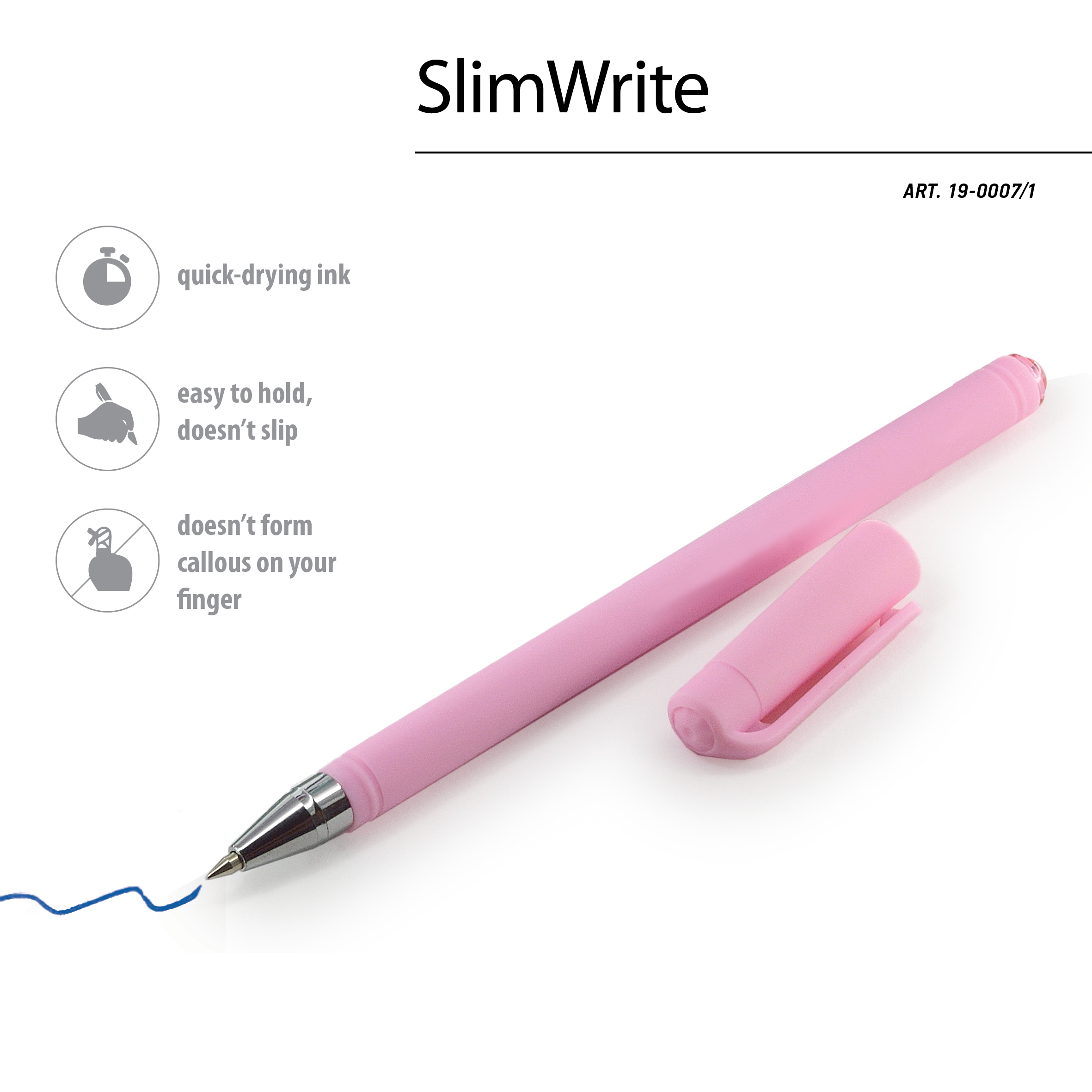 РУЧКА ПОД ПЕРСОНАЛИЗАЦИЮ "SlimWrite.SPECIAL. Розовый корпус" ШАРИКОВАЯ