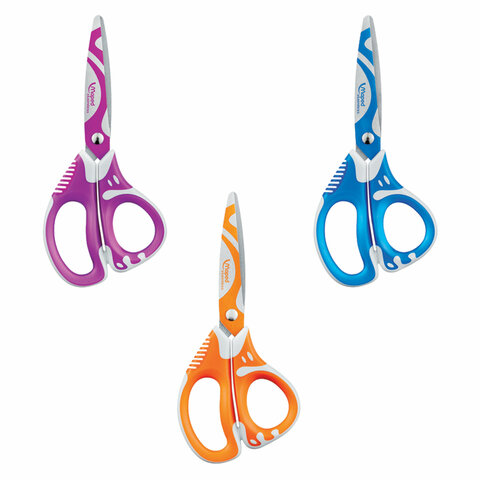 Ножницы MAPED (Франция) "Zenoa Fit", 130 мм, прорезинные ручки, с Ножницы MAPED (Франция) "Zenoa Fit", 130 мм, прорезинные ручки, с