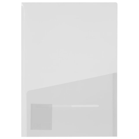 Папка-уголок 2 кармана, А4, BRAUBERG "SPECIAL", прозрачная, 0,18 мм,