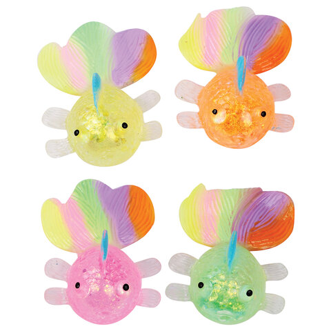 Игрушка-антистресс "РЫБКА", 11 см, ассорти 4 цвета, дисплей, JOLLY JOT