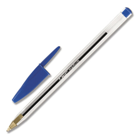 Ручки шариковые BIC, набор 4 шт., "Cristal Original", пластиковая