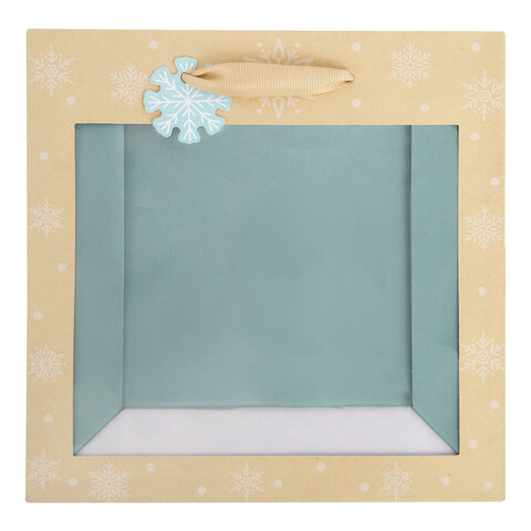 Пакет подарочный (1 шт.) новогодний, 20х8х20 см, "Snowflakes",