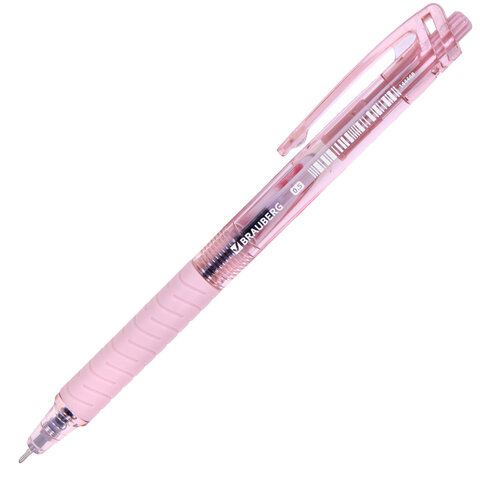 Ручка шариковая автоматическая с грипом BRAUBERG "CLASSIC PASTEL",