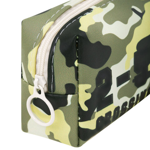 Пенал мягкий ПИФАГОР, 1 отделение, ПВХ, ассорти "Camouflage", 20х7х4