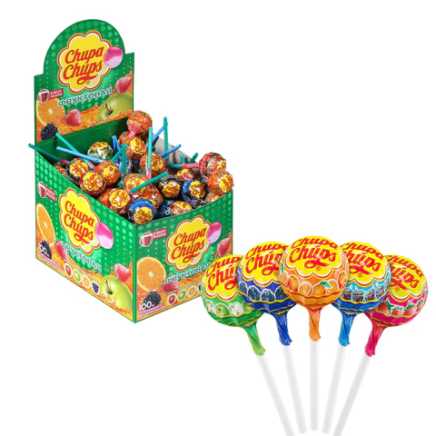 Карамель CHUPA CHUPS (Чупа-Чупс) фруктовая с соком + кола, 12 г, 61888 Карамель CHUPA CHUPS (Чупа-Чупс) фруктовая с соком + кола, 12 г, 61888
