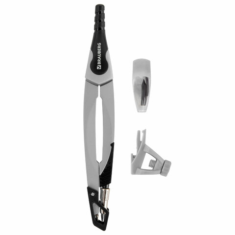 Готовальня BRAUBERG ULTRA, 4 предмета: циркуль 135 мм, запасные грифели,