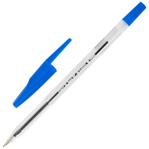 Ручка шариковая STAFF "Basic BP-66 CLASSIC", СИНЯЯ, корпус прозрачный, Ручка шариковая STAFF "Basic BP-66 CLASSIC", СИНЯЯ, корпус прозрачный,
