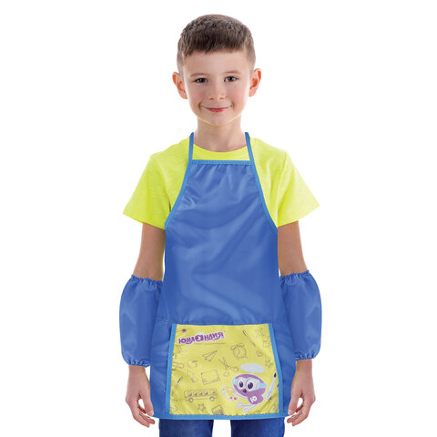 Фартук для труда и занятий творчеством ЮНЛАНДИЯ с нарукавниками, 44х55 см,