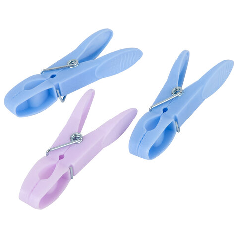 Прищепки бельевые 7,3 см, КОМПЛЕКТ 20 штук, пластик, ассорти, PRIMILA (ПРИМИЛА)