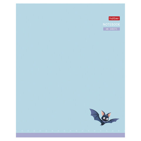 Тетрадь А5 48 л., HATBER скоба, клетка, Soft-touch ламинация, "Мышонок Тетрадь А5 48 л., HATBER скоба, клетка, Soft-touch ламинация, "Мышонок