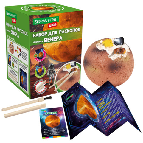 Набор для раскопок "Космос" 9,5х13,3 см, инструменты, 8 видов ассорти, Набор для раскопок "Космос" 9,5х13,3 см, инструменты, 8 видов ассорти,