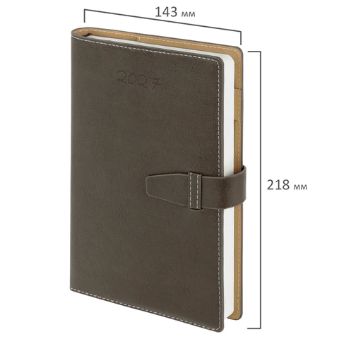 Ежедневник датированный 2027, А5, 143х218 мм, BRAUBERG "Journal", под