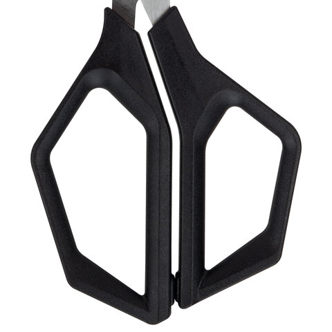 Ножницы BRAUBERG "Super black" 220 мм, черные, 3-сторонняя заточка,