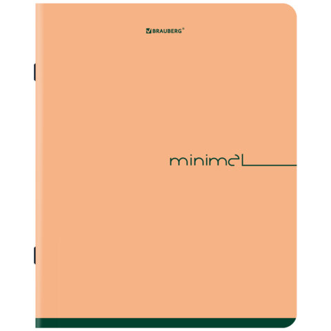 Тетрадь А5, 48 л., BRAUBERG, скоба, клетка, SoftTouch, "Минимал_Цвет",