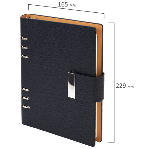 Ежедневник на кольцах в наборе с ручкой А5, 165x229 мм, BRAUBERG