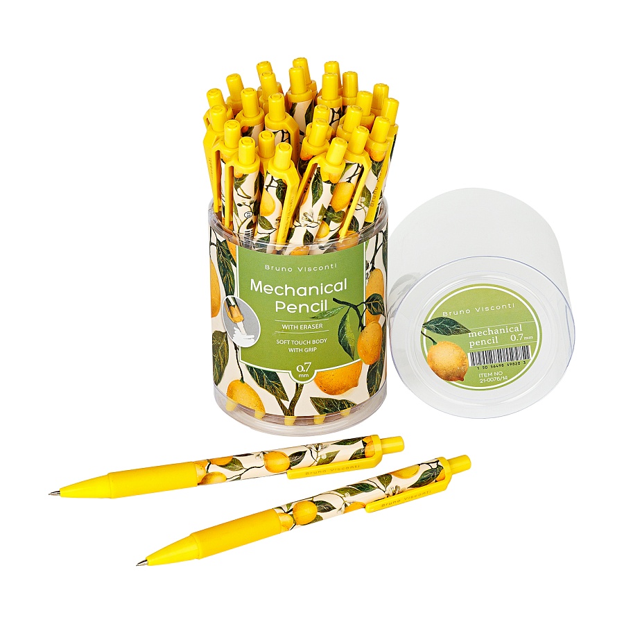 КАРАНДАШ МЕХАНИЧЕСКИЙ С ЛАСТИКОМ "FLORA. PARADISE. LEMONS" 0,7 ММ КАРАНДАШ МЕХАНИЧЕСКИЙ С ЛАСТИКОМ "FLORA. PARADISE. LEMONS" 0,7 ММ