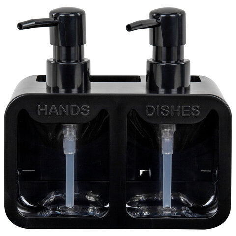 Дозатор DOUBLE для мыла/геля и моющего средства/шампуня, 2х350 мл, органайзер Дозатор DOUBLE для мыла/геля и моющего средства/шампуня, 2х350 мл, органайзер