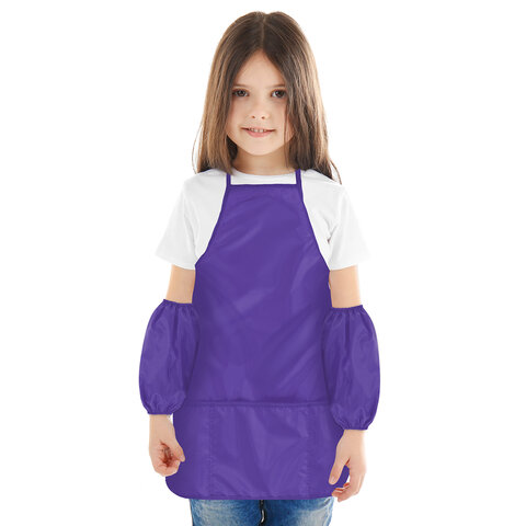 Фартук с нарукавниками для уроков труда ПИФАГОР, 3 кармана, стандартный размер,