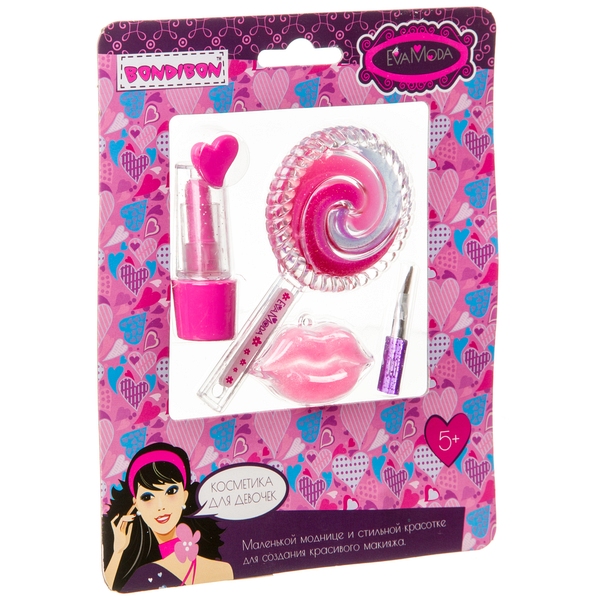 Набор детской декоративной косметики Bondibon Eva Moda, CRD 14,5х18 см, блески Набор детской декоративной косметики Bondibon Eva Moda, CRD 14,5х18 см, блески