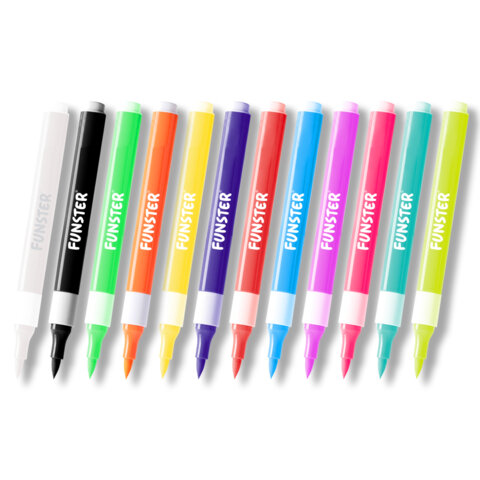 Аквагрим аквамаркеры для лица и тела, 12 цветов, FUNSTER (ФАНСТЕР), пластиковый