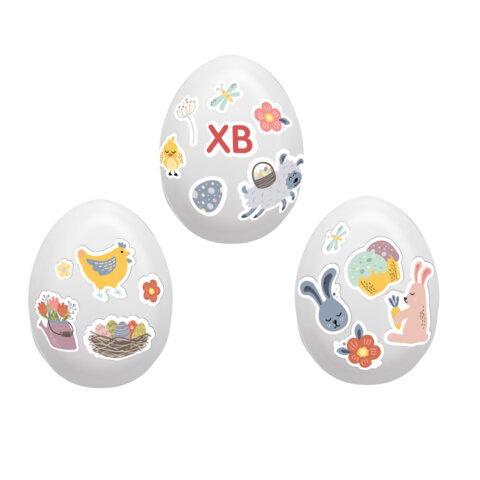 Наклейки пасхальные для яиц, 1 ЛИСТ 21x14,8 см, "Пасхальная радость",