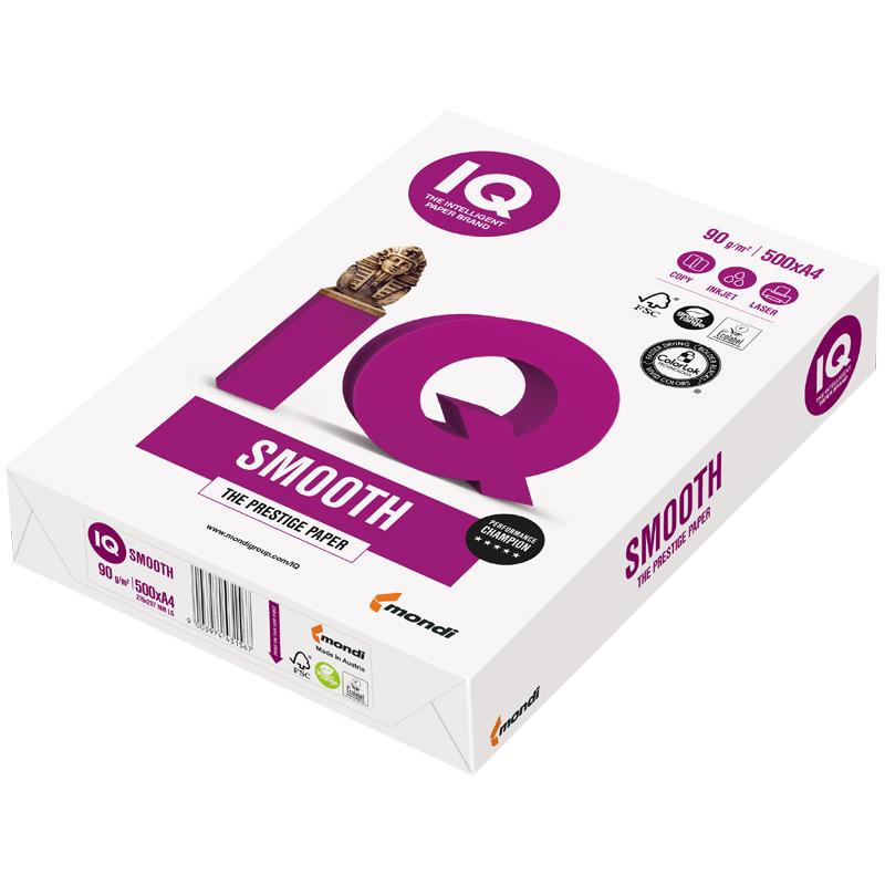Бумага IQ "Smooth", А4, 90г/м2, 500л., 170% Бумага IQ "Smooth", А4, 90г/м2, 500л., 170%