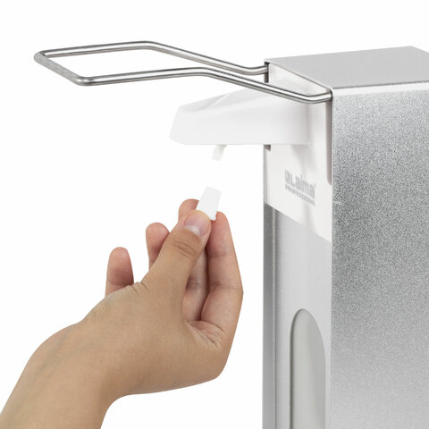 Дозатор локтевой для антисептика и мыла с замком УНИВЕРСАЛЬНЫЙ, с еврофлаконом 1