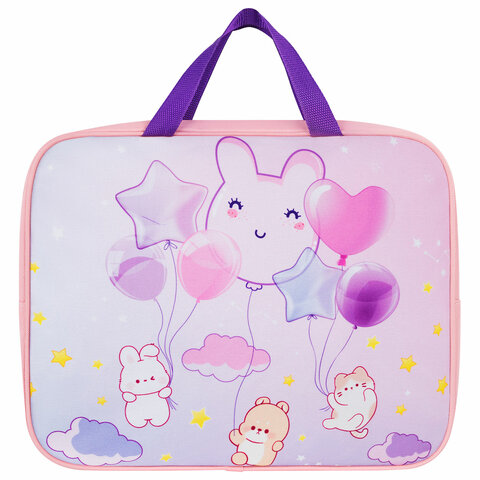 Папка на молнии с ручками BRAUBERG KIDS А4, 1 отделение, полиэстер, 80 мм,