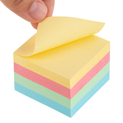 Блок самоклеящийся (стикеры) STAFF STANDARD, ПАСТЕЛЬНЫЙ 51х51 мм, 4 цвета, 400 Блок самоклеящийся (стикеры) STAFF STANDARD, ПАСТЕЛЬНЫЙ 51х51 мм, 4 цвета, 400