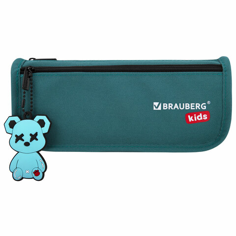 Пенал мягкий BRAUBERG KIDS, 2 отделения, полиэстер, "Cool bear",