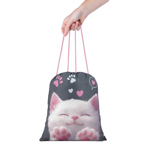 Мешок для обуви BRAUBERG KIDS, с петлей, 42х34 см, "Purr cat", 274640