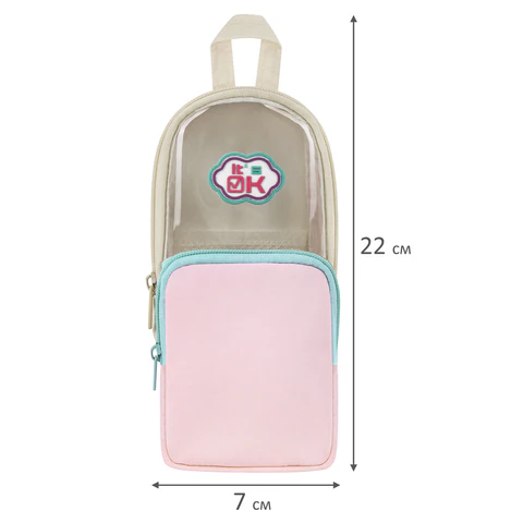 Пенал мягкий BRAUBERG KIDS, 1 отделение, с кармашком, полиэстер/ПВХ,