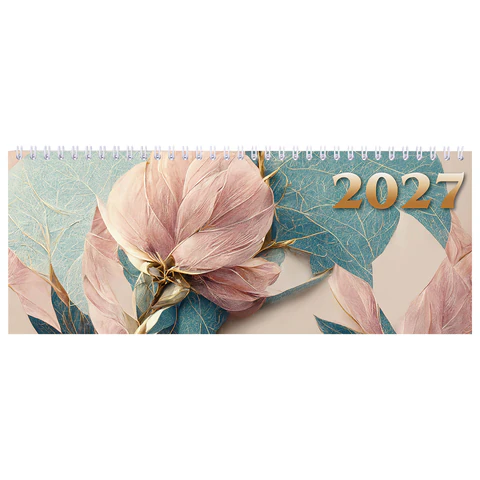 Планинг датированный 2027 285х112 мм, STAFF, гребень, картонная обложка, 64 Планинг датированный 2027 285х112 мм, STAFF, гребень, картонная обложка, 64