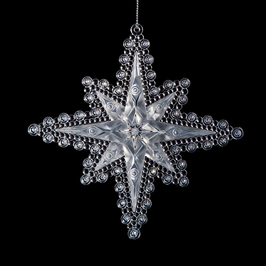 Украшение ErichKrause Decor Снежинка морозный узор 13см Украшение ErichKrause Decor Снежинка морозный узор 13см