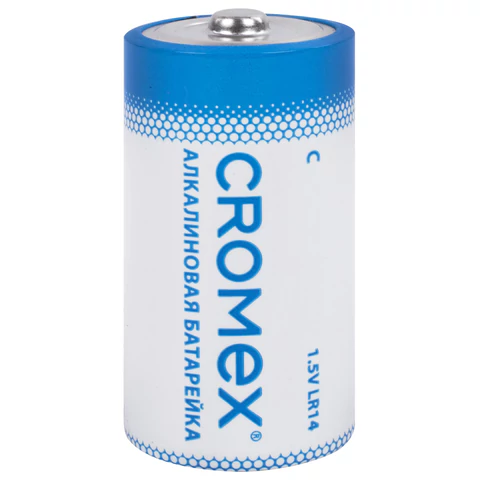 Батарейки алкалиновые КОМПЛЕКТ 4 шт., CROMEX (КРОМЕКС) Alkaline, C (LR14, 14А),