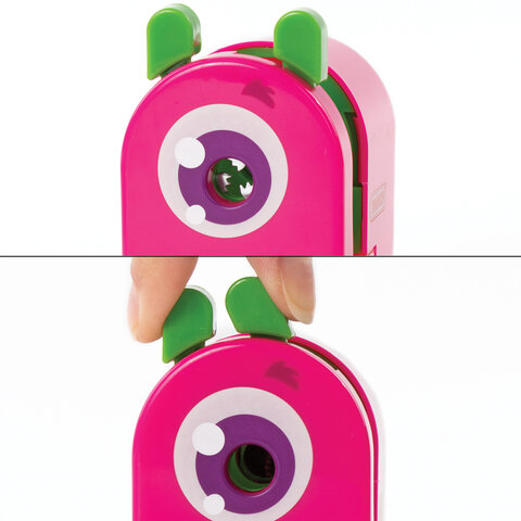 Точилка механическая ПИФАГОР "Монстрик", корпус розовый, для Точилка механическая ПИФАГОР "Монстрик", корпус розовый, для