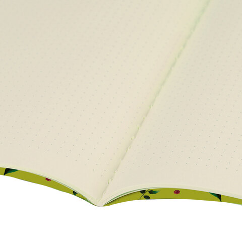 Тетрадь 60 л. в точку обложка SoftTouch, фольга, бежевая бумага 70 г/м2, сшивка,